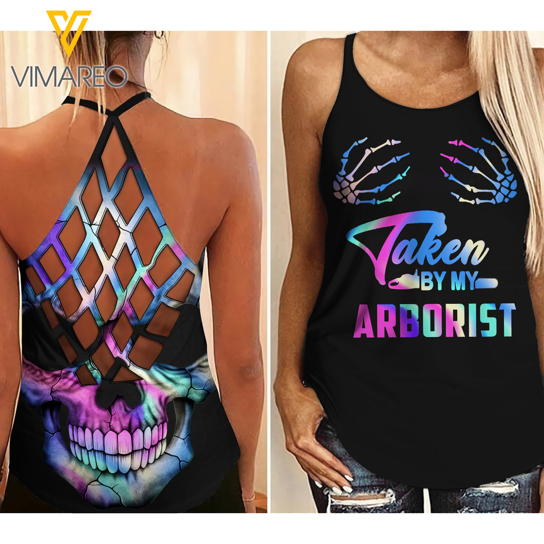 TAKEN BY MY ARBORIST CRISS-CROSS OPEN BACK CAMISOLE TANK TOP