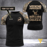 DEER HUNTING CUSTOMIZE T-SHIRT 3D PRINTED