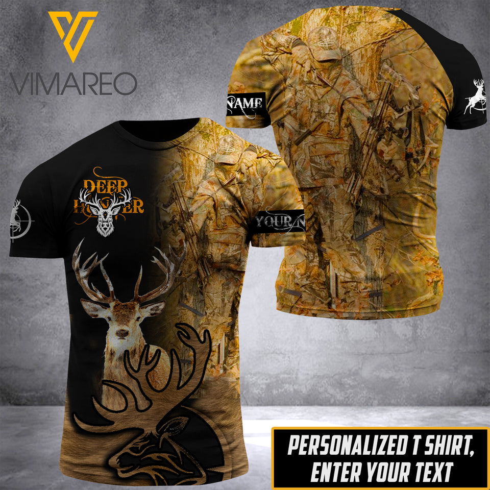 DEER HUNTING CUSTOMIZE T-SHIRT 3D PRINTED