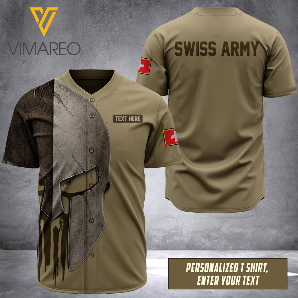 BRITISH ARMY CUSTOMIZE BASEBALL JERSEY 3D PRINTED
