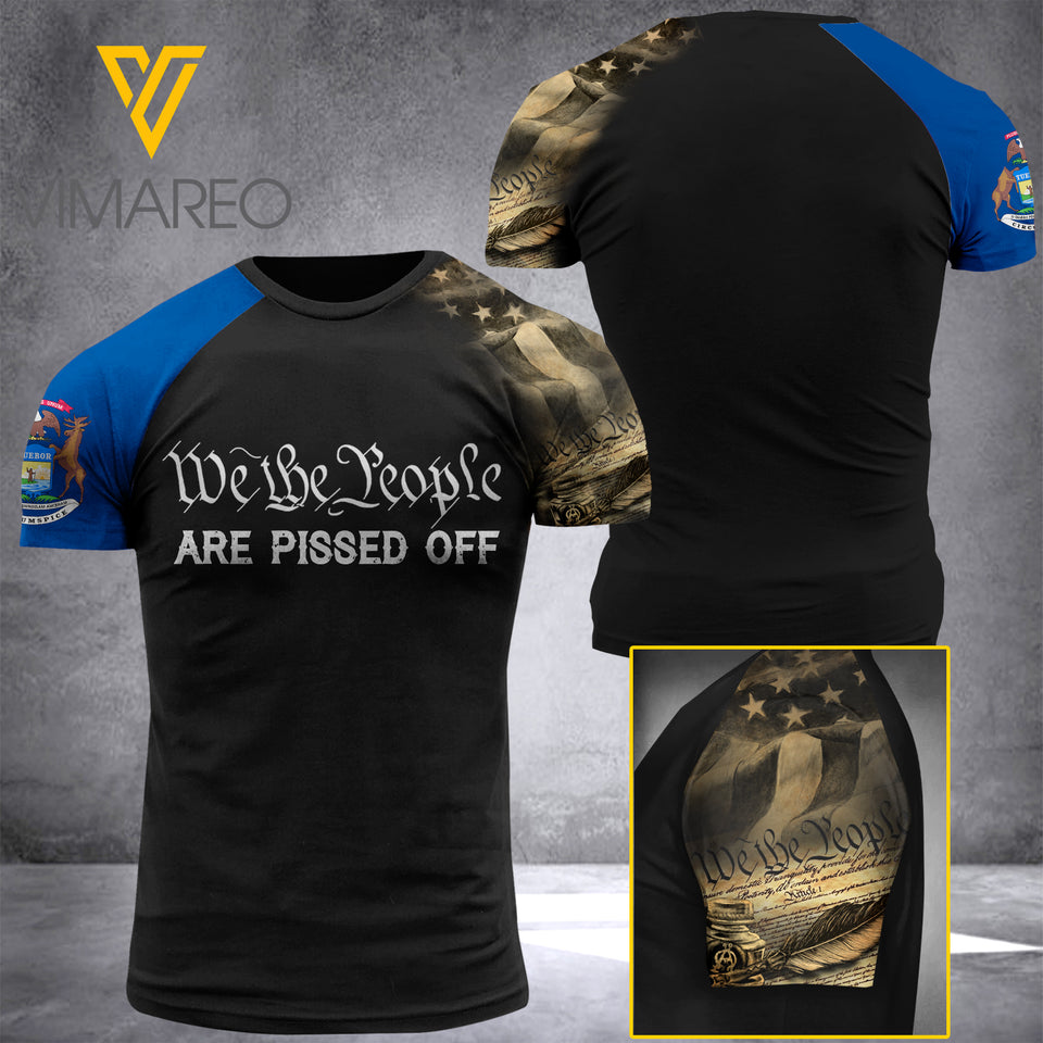 MICHIGAN-WE THE PEOPLE T-SHIRT 3D PRINTED
