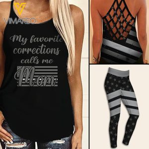 CORRECTIONS MOM CRISS-CROSS TANK TOP/LEGGING