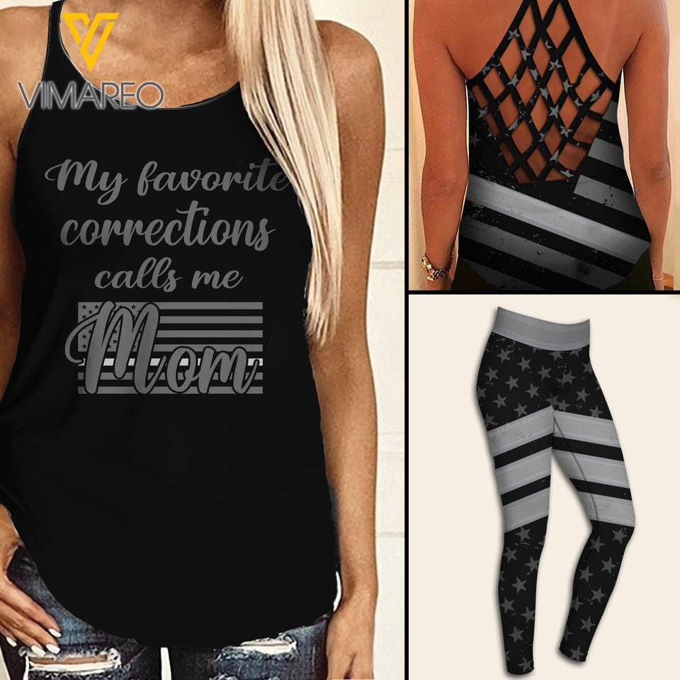 CORRECTIONS MOM CRISS-CROSS TANK TOP/LEGGING