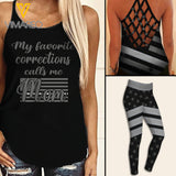 CORRECTIONS MOM CRISS-CROSS TANK TOP/LEGGING