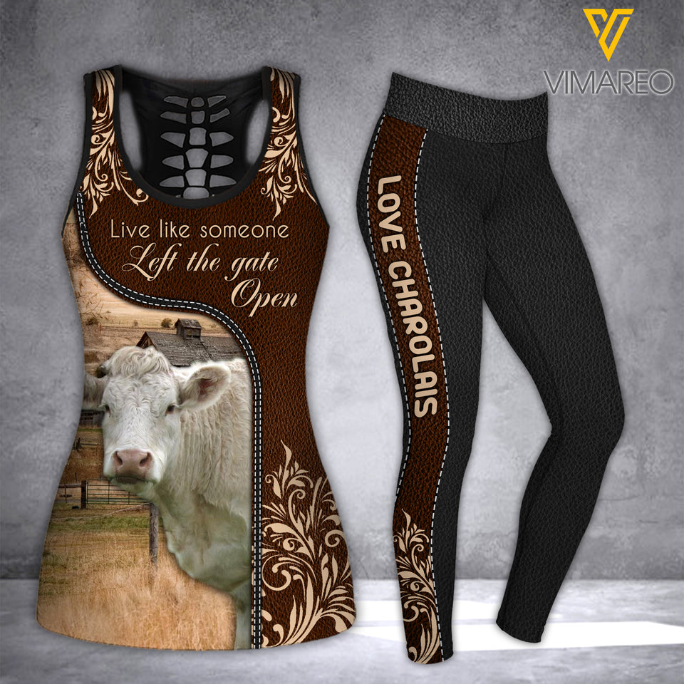 CHAROLAIS CATTLE COMBO TANK+LEGGING 3D PRINTED LC