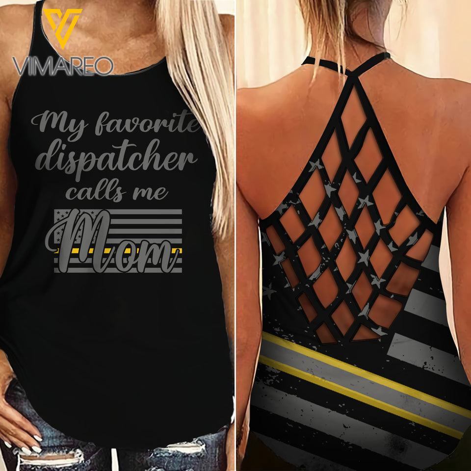 DISPATCHER MOM CRISS-CROSS TANK TOP/LEGGING