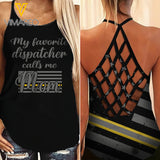 DISPATCHER MOM CRISS-CROSS TANK TOP/LEGGING