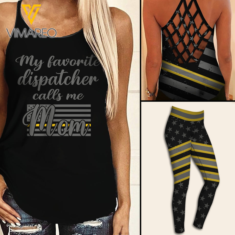 DISPATCHER MOM CRISS-CROSS TANK TOP/LEGGING