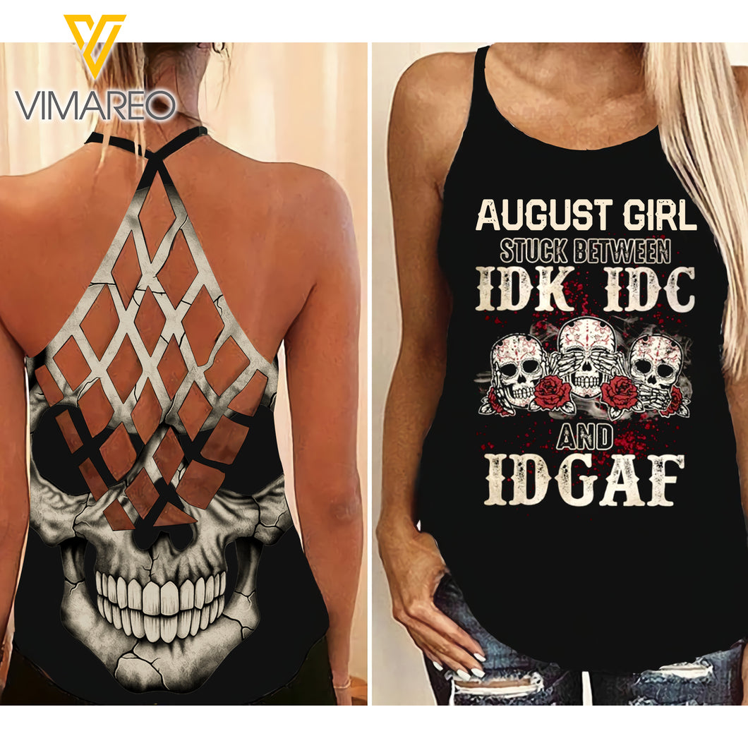 AUGUST GIRL CRISS-CROSS OPEN BACK CAMISOLE TANK TOP