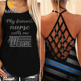 NURSE MOM CRISS-CROSS TANK TOP/LEGGING