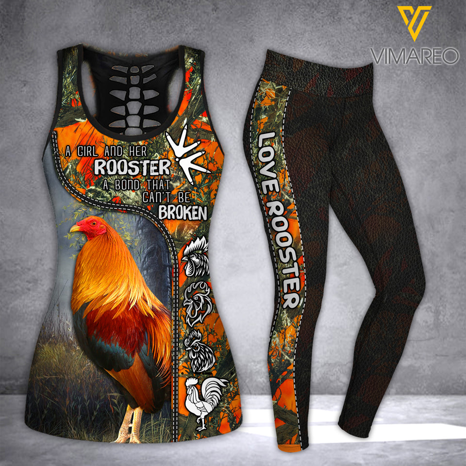 LOVE ROOSTER COMBO TANK+LEGGING 3D PRINTED