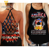 AMERICA GIRL CRISS-CROSS OPEN BACK CAMISOLE TANK TOP