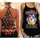 AMERICA GIRL CRISS-CROSS OPEN BACK CAMISOLE TANK TOP