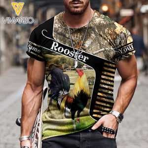 PERSONALIZED ROOSTER CAMO T-SHIRT 3D PRINTED