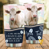 PERSONALIZED CHAROLAIS CATTLE TUMBLER