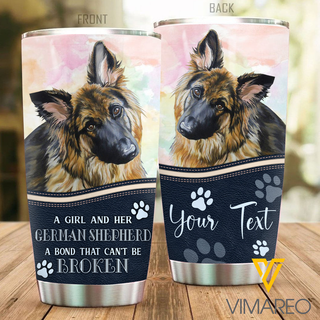 PERSONALIZED GERMAN SHEPHERD DOG TUMBLER
