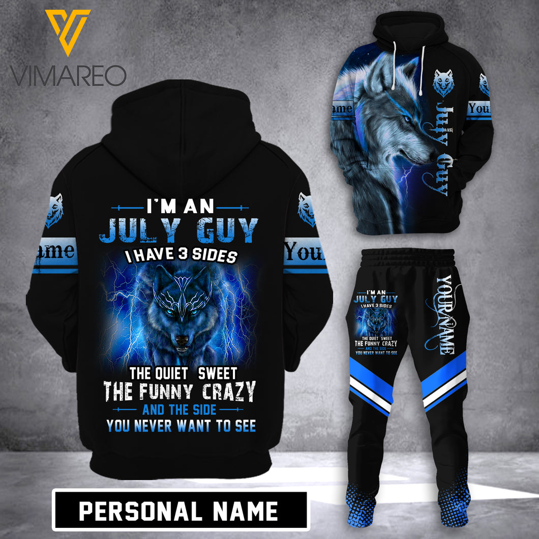 PERSONALIZED JULY GUY CUSTOMIZE HOODIE+SWEATPANTS 3D PRINTED LC