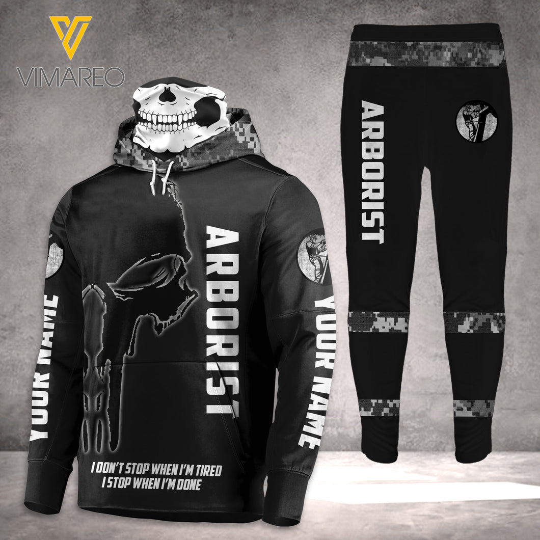 PERSONALIZED ARBORIST CUSTOMIZE MASK HOODIE COMBO 3D PRINTED LC