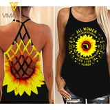 ALL WOMEN ARE CREATED EQUAL FLORIDA CRISS-CROSS OPEN BACK CAMISOLE TANK TOP