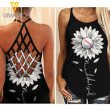 BASEBALL CRISS-CROSS OPEN BACK CAMISOLE TANK TOP