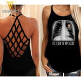 PERSONALIZED PITBULL DOG CRISS-CROSS OPEN BACK CAMISOLE TANK TOP