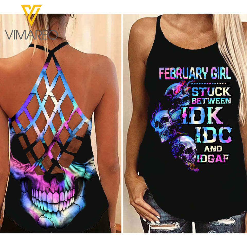FEBRUARY GIRL CRISS-CROSS OPEN BACK CAMISOLE TANK TOP
