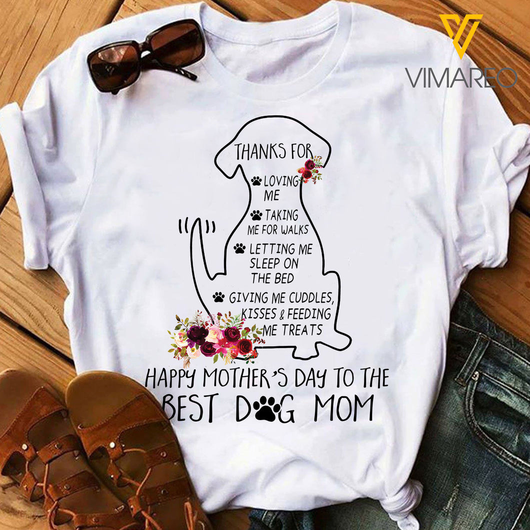 HAPPY MOTHER'S DAY TO THE BEST MOM PRINTED 3D TSHIRT
