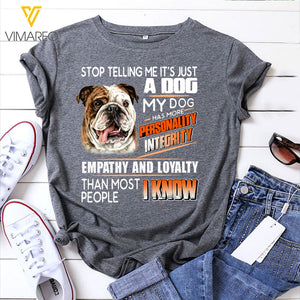 BULLDOG PRINTED 3D TSHIRT YYTT