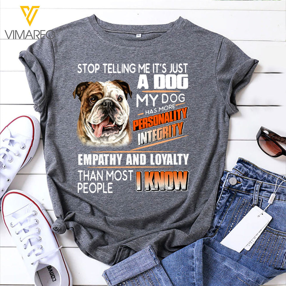 BULLDOG PRINTED 3D TSHIRT YYTT