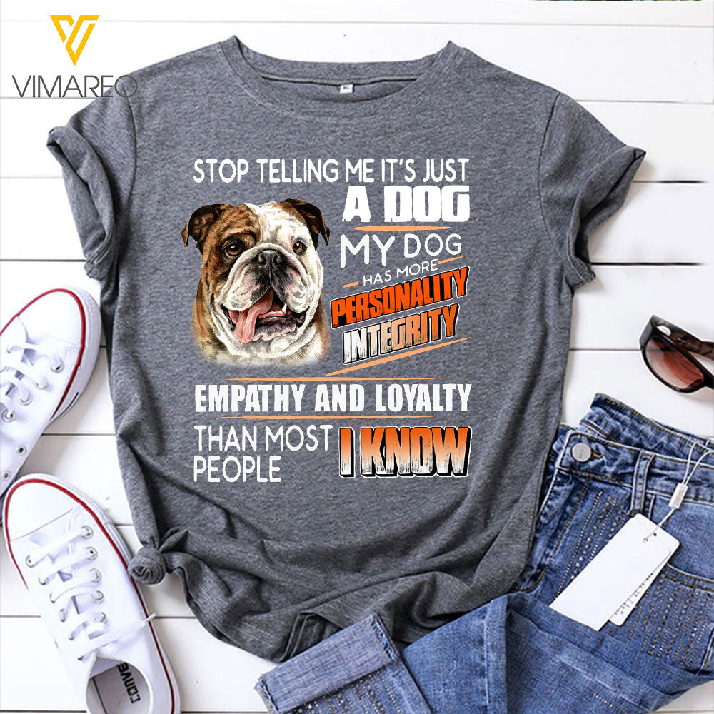 BULLDOG PRINTED 3D TSHIRT YYTT