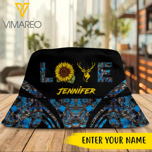 CUSTOMIZED HUNTING GIRL BUCKET HAT 3D PRINTED 3 COLORS NEYT20