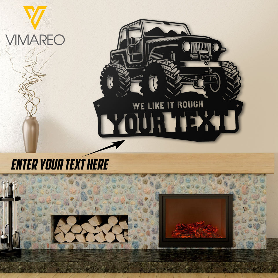 CUSTOMIZED JEEP METAL SIGN WALL ART  NYDT14