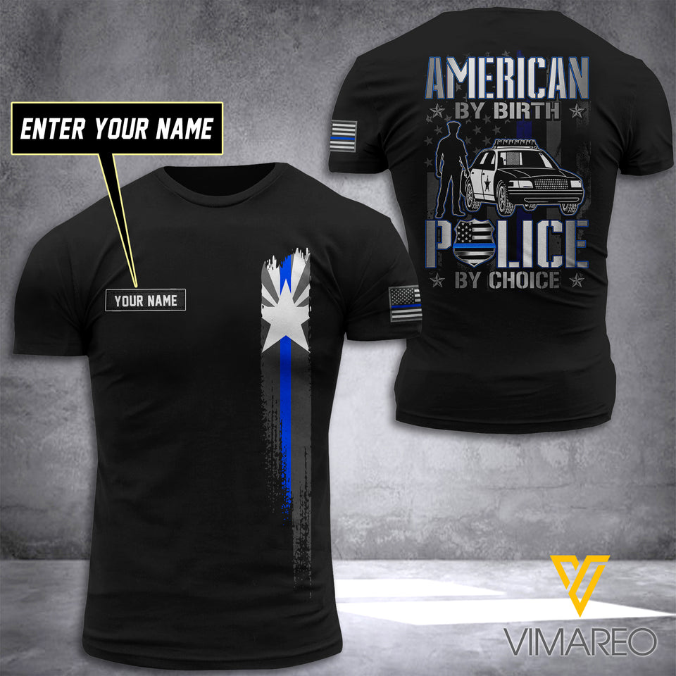CUSTOMIZED ARIZONA BLUE LINE 3D PRINTED TSHIRT YYTT