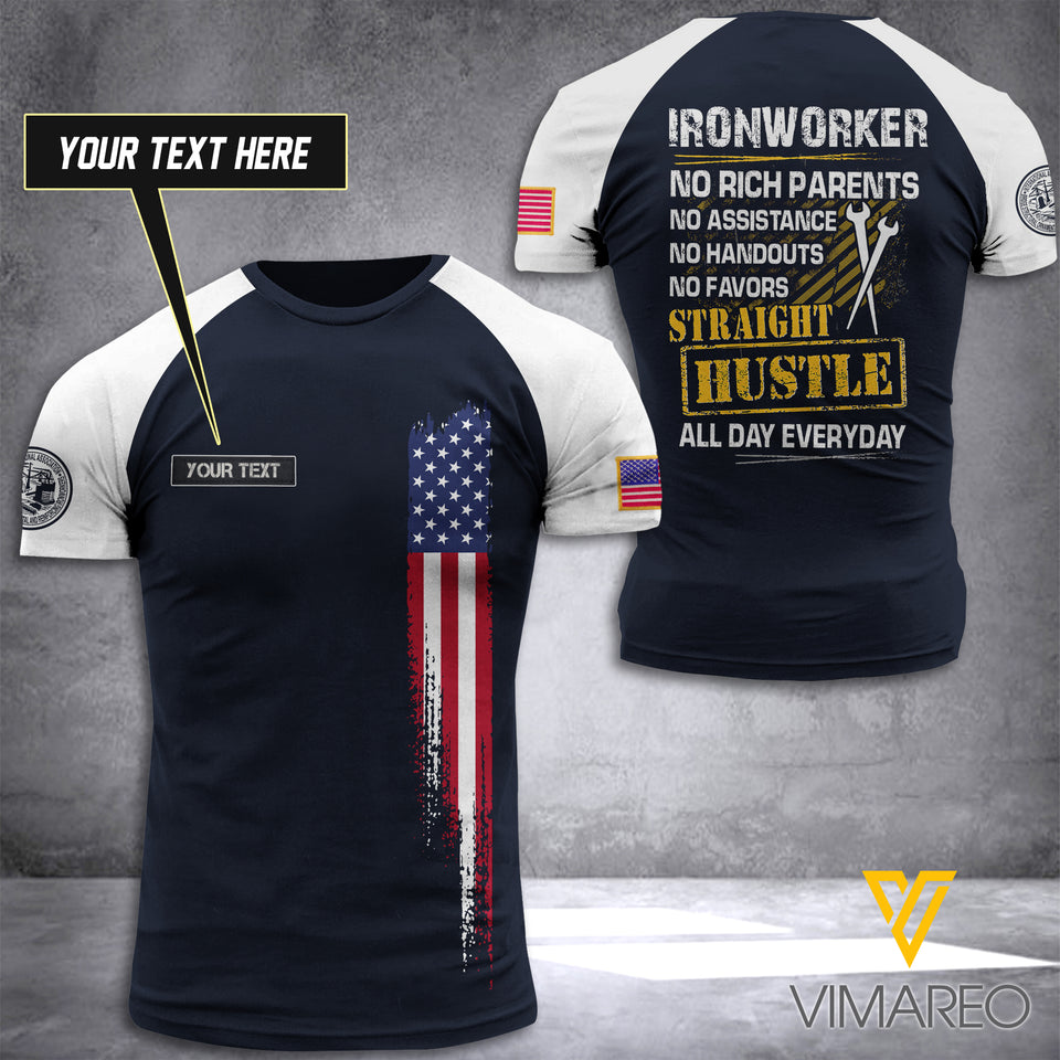 CUSTOMIZED IRONWORKER 3D PRINTED TSHIRT YYTT06