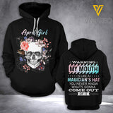 APRIL GIRL LOVES SKULL HOODIE 3D PRINTED NEY108