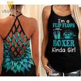 Boxer Kinda Girl Criss-Cross Open Back Camisole Tank Top