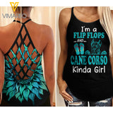 Cane Corso Kinda Girl Criss-Cross Open Back Camisole Tank Top
