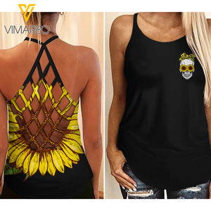 Black  Criss-Cross Open Back Camisole Tank Top YY68