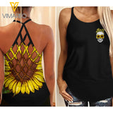 Black  Criss-Cross Open Back Camisole Tank Top YY68