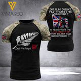 UNITED KINGDOM Soldier - Our Flag Flies From The Last Breath Of Every Soldier 3D Printed TShirt