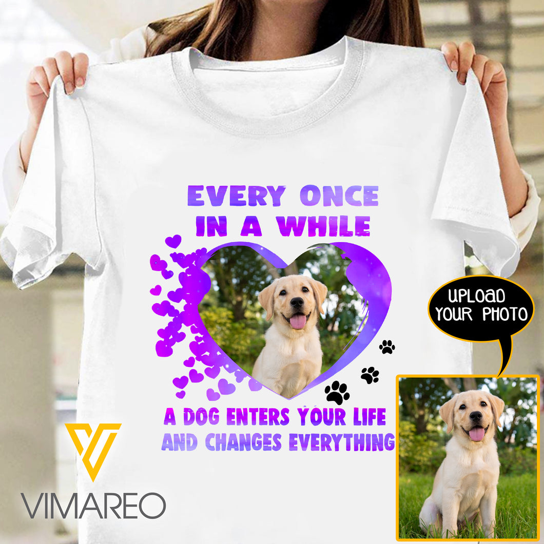 PERSONALIZED DOG ENTERS MY LIFE AND CHANGES EVERYTHING TSHIRT 3D PRINTED