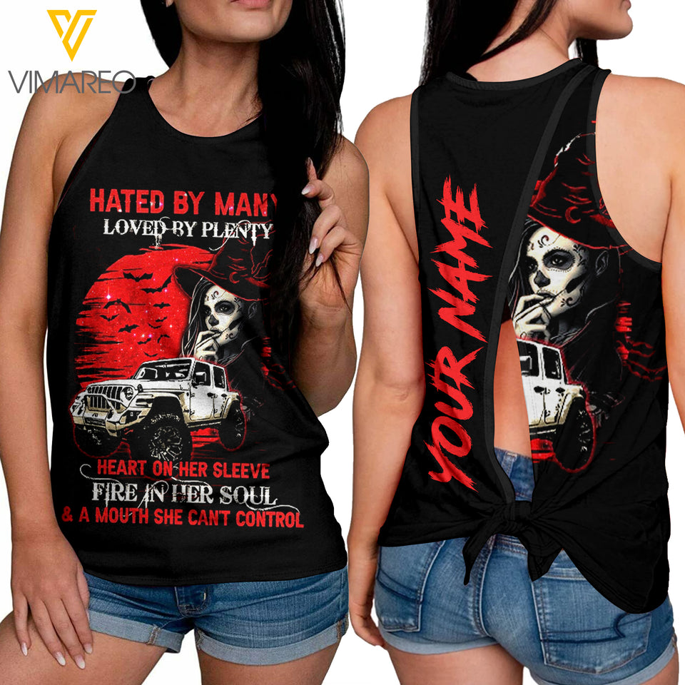 Customized Jeep Girl Tie-Breaker Sleeveless Top, Summer Tank Top NEY23Q