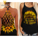 PERSONALIZED SUNSHINE GIRL Criss-Cross Open Back Camisole Tank Top  VMYY