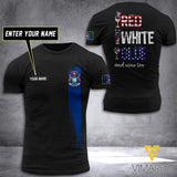 PERSONALIZED RED WHITE BLUE AND WINE - MICHIGAN FLAG 3D PRINTED TSHIRT YYTT
