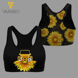 JEEP GIRL WITH SUNFLOWER SPORT BRA NEYN24