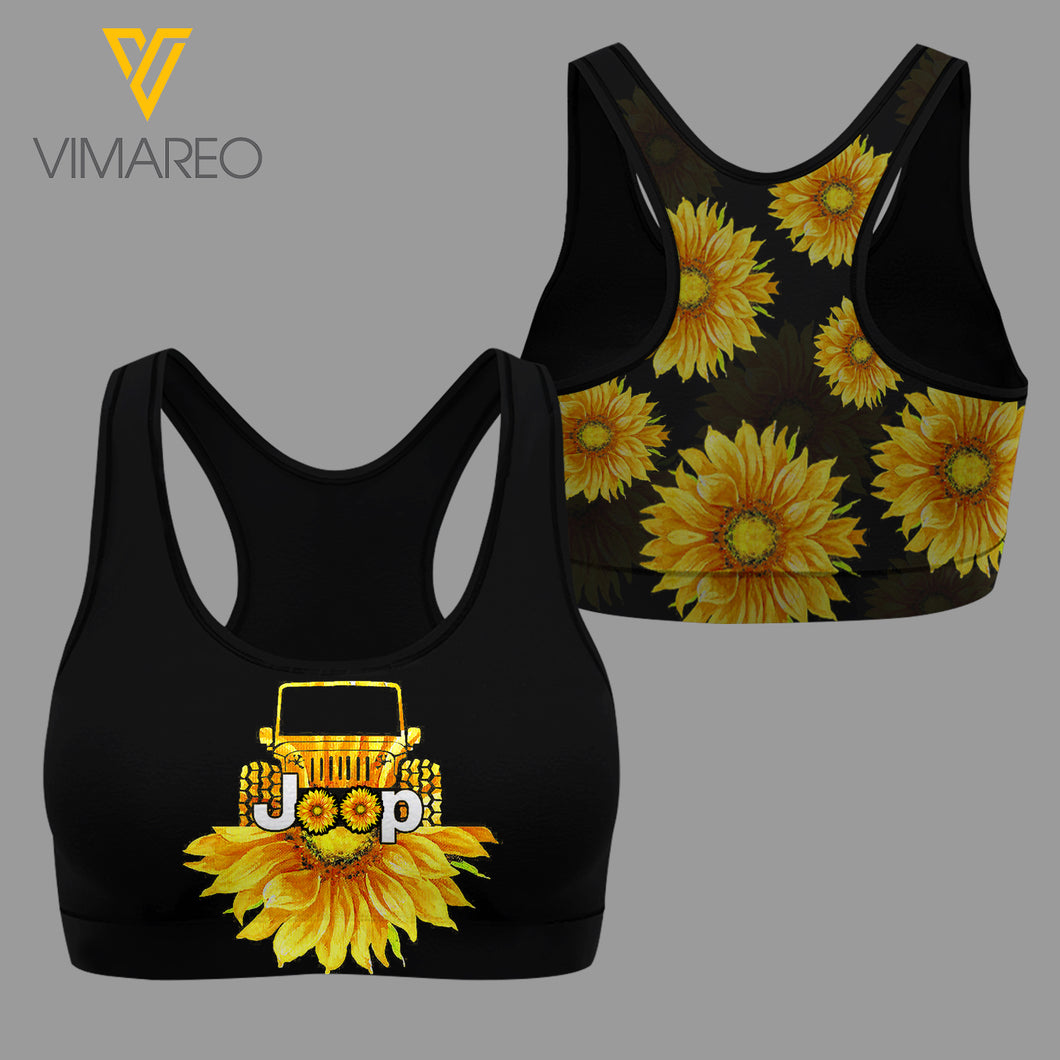 JEEP GIRL WITH SUNFLOWER SPORT BRA NEYN24