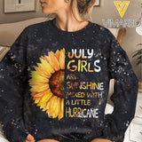 July Girls Are Sunshine Mixed With A Little Hurricane Sweatshirt 3D Printed