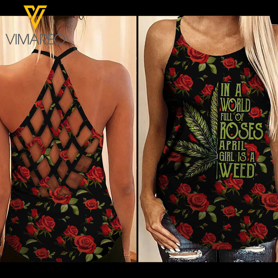 APRIL GIRL CRISS-CROSS OPEN BACK CAMISOLE TANK TOP LC