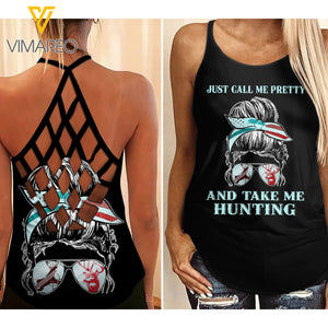 Hunting girl Criss-Cross Open Back Camisole Tank Top 1304NGBVQ