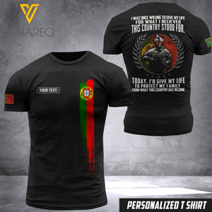 Customized Portugal Flag 3D PRINTED TSHIRT 2204NGBVQ